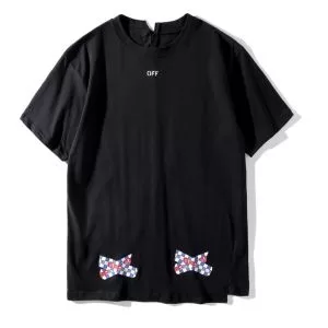最終数量限り半袖Tシャツ OffWhite オフホワイト 2色可選縦には伸びにくい