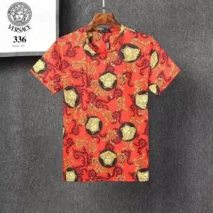 VERSACEメドゥーサ プリント Tシャツ コピー ヴェルサーチ メンズ コットン トップス使い勝手2020春夏快適な着心地新作