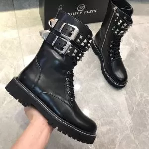2020秋冬人気色おすすめ フィリッププレイン PHILIPP PLEIN 今季トレンド新作はこれ レザーブーツ カジュアルコーデオシャレ