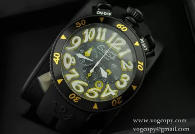 ガガミラノ腕時計 GaGaMILANO 日本製クオーツ　6針 クロノグラフ日付表示 ステンレス回転ベゼル