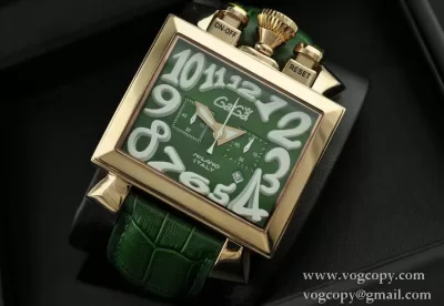 ガガミラノ腕時計 日本製クオーツ GaGaMILANO 5針 クロノグラフ日付表示夜光効果 サファイヤクリスタル風防