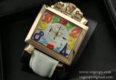 ガガミラノ腕時計 日本製クオーツ GaGaMILANO 5針 クロノグラフ日付表示夜光効果