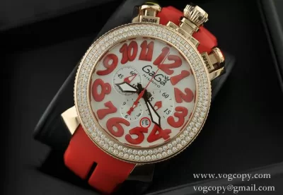 ガガミラノ腕時計 GaGaMILANO 日本製クオーツ 6針 クロノグラフ日付表示 ステンレス回転ベゼル インデックス
