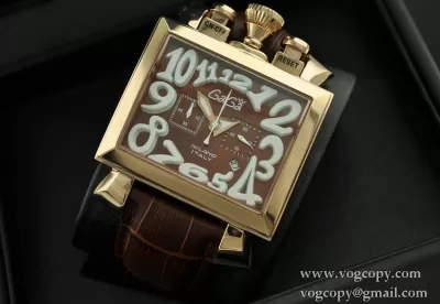 ガガミラノ腕時計 日本製クオーツ GaGaMILANO サファイヤクリスタル風防 5針 クロノグラフ日付表示夜光効果