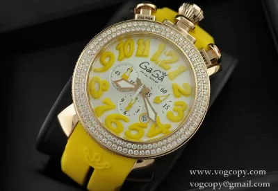ガガミラノ腕時計 GaGaMILANO 6針 クロノグラフ日付表示 ステンレス回転ベゼル インデックス