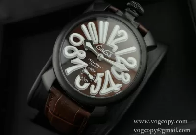 GaGaMILANO ガガミラノ腕時計 日本製クオーツ ホワイト インデックス ケース 2針 機械式手巻き夜光効果