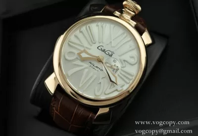 ガガミラノ腕時計 GaGaMILANO マヌアーレ クロノ 48 SSPVD サファイヤクリスタル風防 ステンレス 日本製クオーツ