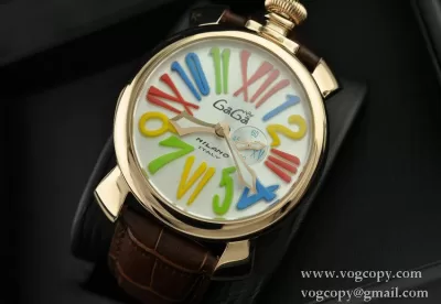 ガガミラノ腕時計 GaGaMILANO マヌアーレ クロノ 48 SSPVD サファイヤクリスタル風防 日本製クオーツ