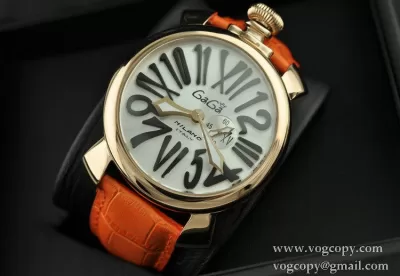 ガガミラノ腕時計 GaGaMILANO 日本製クオーツ マヌアーレ クロノ 48 SSPVD サファイヤクリスタル風防 クォーツ