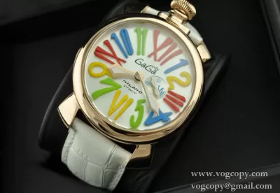 日本製クオーツ ガガ ミラノ マヌアーレ クロノ 48 SSPVD サファイヤクリスタル風防 クォーツ GaGa Milano