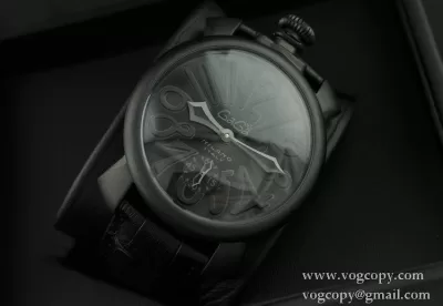 ガガミラノ腕時計 日本製クオーツ GaGaMILANO ブラック ケース ベルト