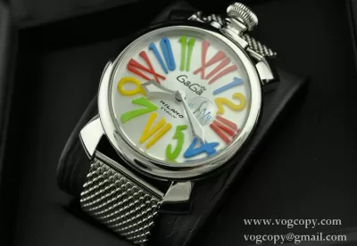 ガガミラノ腕時計 GaGaMILANO 日本製クオーツ 男性用腕時計 マルチカラーインデックス ステンレス ベルト クォーツ
