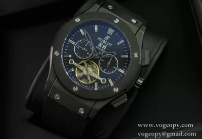Hublotウブロ メンズ腕時計 自動巻き 5針 Tourbillon 日付表示 BLACK