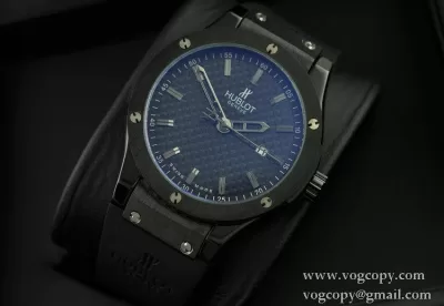 Hublotウブロ メンズ腕時計 自動巻き 3針クロノグラフ 日付表示 ラバー BLACK