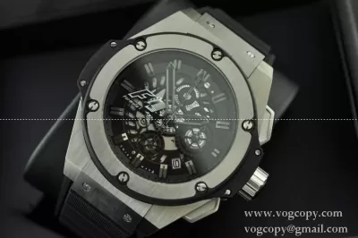 Hublotウブロ メンズ腕時計 日本製クオーツ 5針クロノグラフ 日付表示 ゴールド 448MM