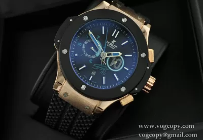 Hublotウブロ メンズ腕時計 自動巻き 5針クロノグラフ 日付表示 ラバー 4608mm サファイヤクリスタル風防