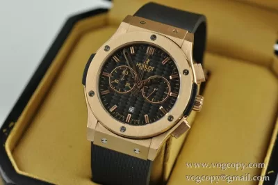 Hublotウブロ メンズ腕時計 日本製クオーツ 5針クロノグラフ 日付表示 ラバー 44MM シルバー