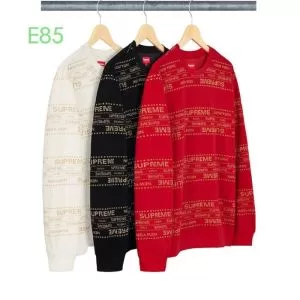 絶妙な大人っぽさと遊び心 Supreme 19aw Metallic Jacquard Crewneck 3色可選 プルオーバーパーカー 今年らしいおすすめ新品