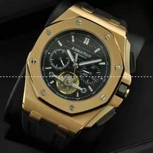 自動巻き Audemars Piguetオーデマピゲ 腕時計 5針トゥールビヨン クロノグラフ 日付表示 ゴールド