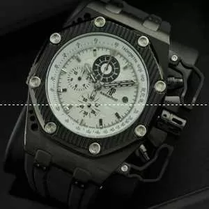 日本製クオーツ Audemars Piguetオーデマピゲ 腕時計 6針クロノグラフ 日付表示 ラバー