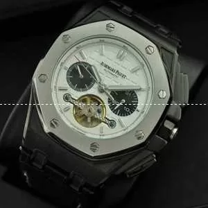 自動巻き Audemars Piguetオーデマピゲ 腕時計 5針トゥールビヨン クロノグラフ 日付表示 レザー