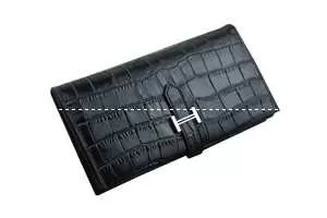 エルメス財布　二つ折り　レザーワニ紋　 並行輸入品 H0151