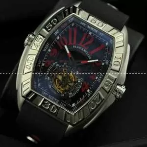 FRANCK MULLER フランクミュラー メンズ腕時計 自動巻き 2針 Tourbillon 夜光効果 5020X4320mm シルバー