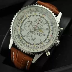 ブライトリング★BREITLING メンズ腕時計 6針クロノグラフ 日付表示 月付表示　レザー