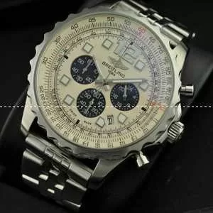 日本製クオーツVK ブライトリング★BREITLING メンズ腕時計 回転ベゼル 日付表示 夜光効果　ステンレス
