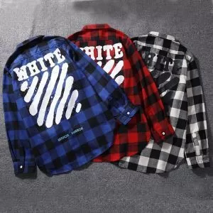 3色可選 チェックシャツ2020秋冬の定番新品到来ファッション度アップOffWhite オフホワイト