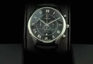 半自動卷 日本製クオーツ 2針 OMEGA オメガ メンズ腕時計