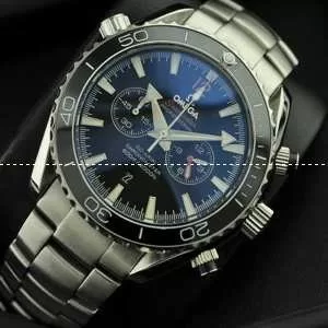 OMEGA オメガ メンズ腕時計 日本製クオーツ 6針クロノグラフ 日付表示 夜光効果 4345mm ステンレス