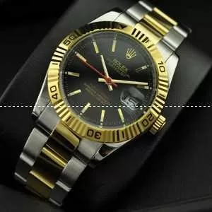 ROLEX ロレックス デイトジャスト メンズ腕時計 自動巻き 3針クロノグラフ 黒文字盤