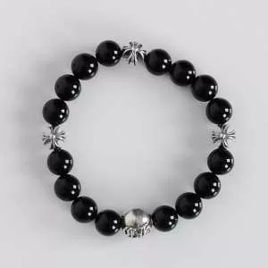 超人気美品2020春夏 CHROME HEARTS クロムハーツシルバー925 ビーズブレスレット天然石
