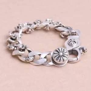 2020春夏SALE開催 CHROME HEARTS クロムハーツシルバー925 ブレスレット