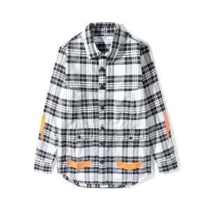 超激得高品質OffWhiteオフホワイト シャツ コピーボタンダウンシャツメンズ長袖チェックシャツカジュアルオシャレ全2色