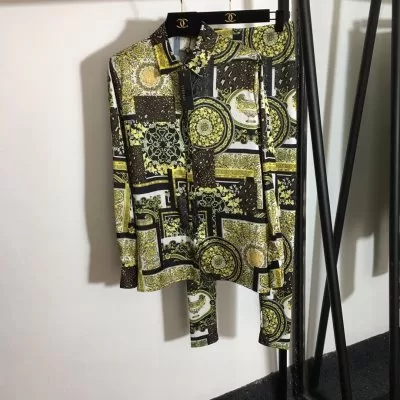 VERSACE ヴェルサーチ シャツ 上下セット 着痩せゆったり