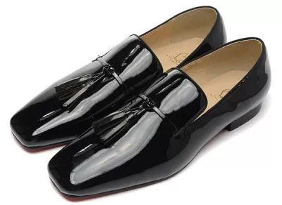 新登場 Christian Louboutinクリスチャンルブタン フリンジ付きビジネスシューズ