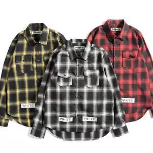 オフホワイト数量限定再入荷 3色可選 チェックシャツ大流行中 2020年秋冬シーズン OffWhite