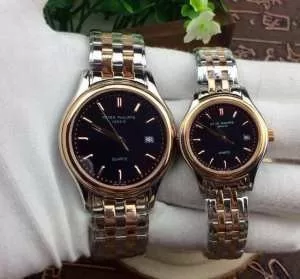 高級感ある 2020 Patek Philippe パテックフィリップ オリジナル クオーツムーブメント サファイヤクリスタル風防 ステンレス 恋人腕時計 2色可選